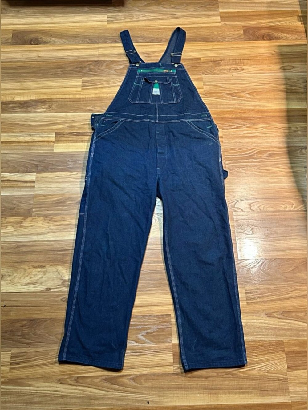 Vintage Liberty Classic Rigid Denim Carpenter Bib Overalls~40x31~USA